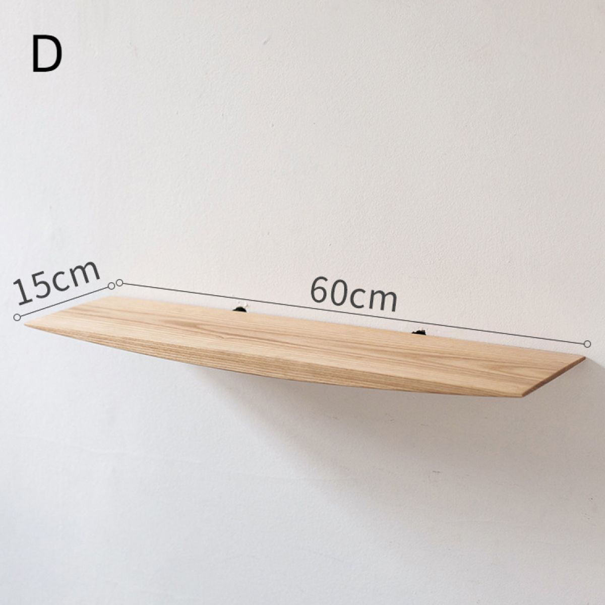 1pc Wooden Semicircle Wall Shelf Background Wall Hanging Projector Display Stand Storage Organization Suspension Home Decoration