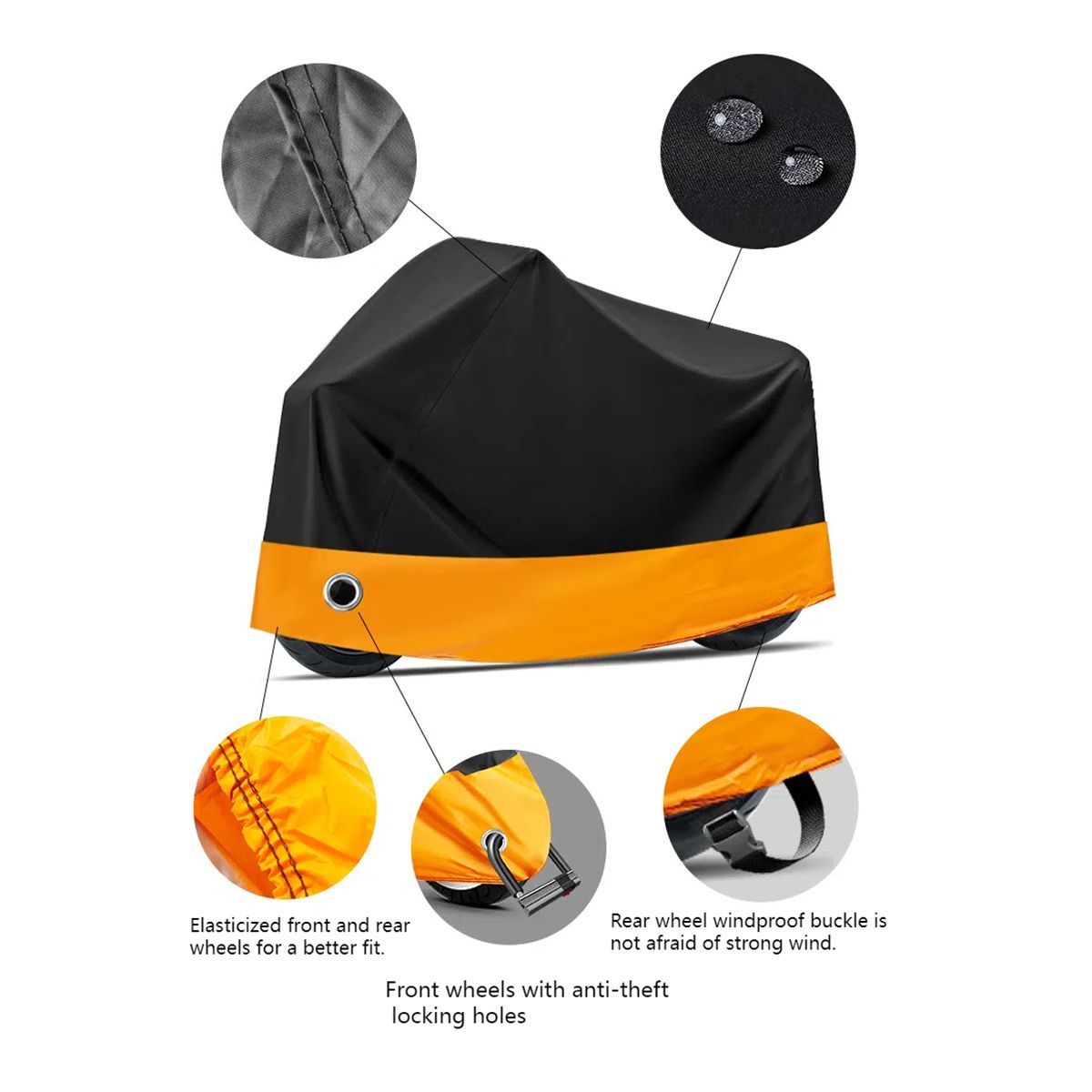 1pc M L XL XXL XXXL XXXXL Motorcycle Cover Waterproof Large Bike Outdoor Rain Dust Protector UV Proof