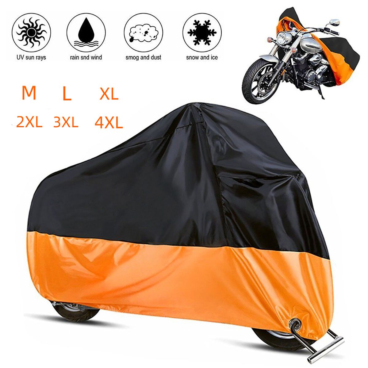 1pc M L XL XXL XXXL XXXXL Motorcycle Cover Waterproof Large Bike Outdoor Rain Dust Protector UV Proof