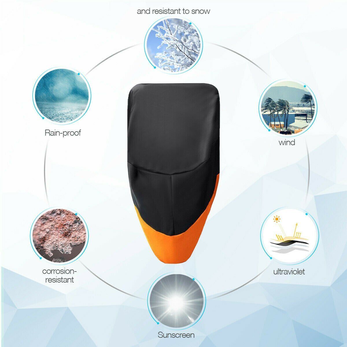 1pc M L XL XXL XXXL XXXXL Motorcycle Cover Waterproof Large Bike Outdoor Rain Dust Protector UV Proof