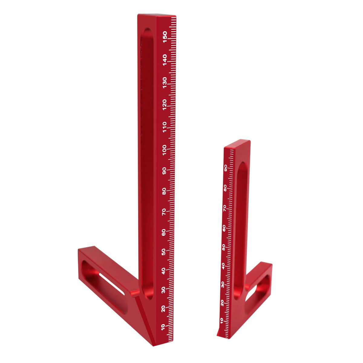 1pc Woodworking Right Angle Ruler Aluminum Carpenter Square Measuring Height Ruler 90° Right Angle Calibration for Wood Work Projects