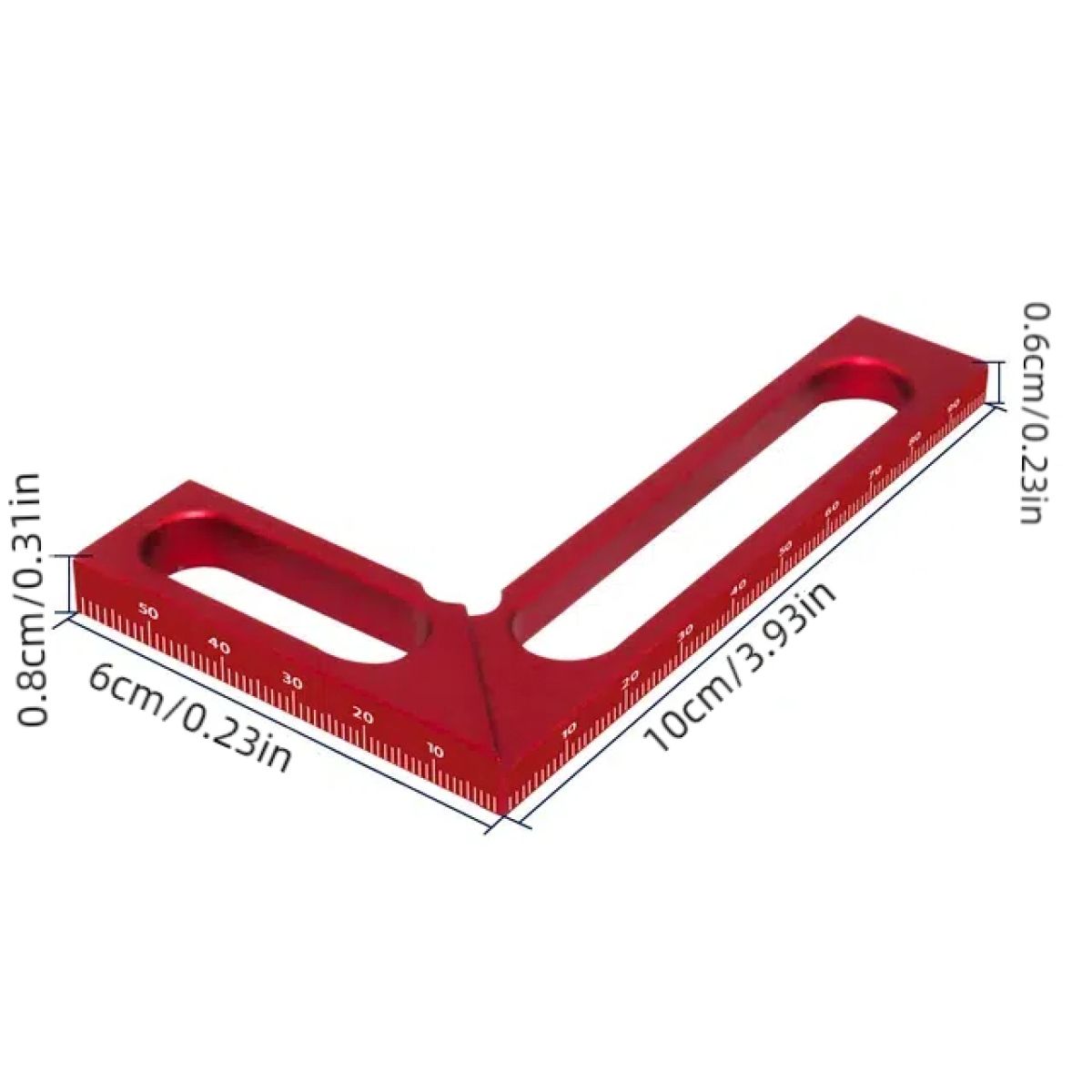 1pc Woodworking Right Angle Ruler Aluminum Carpenter Square Measuring Height Ruler 90° Right Angle Calibration for Wood Work Projects