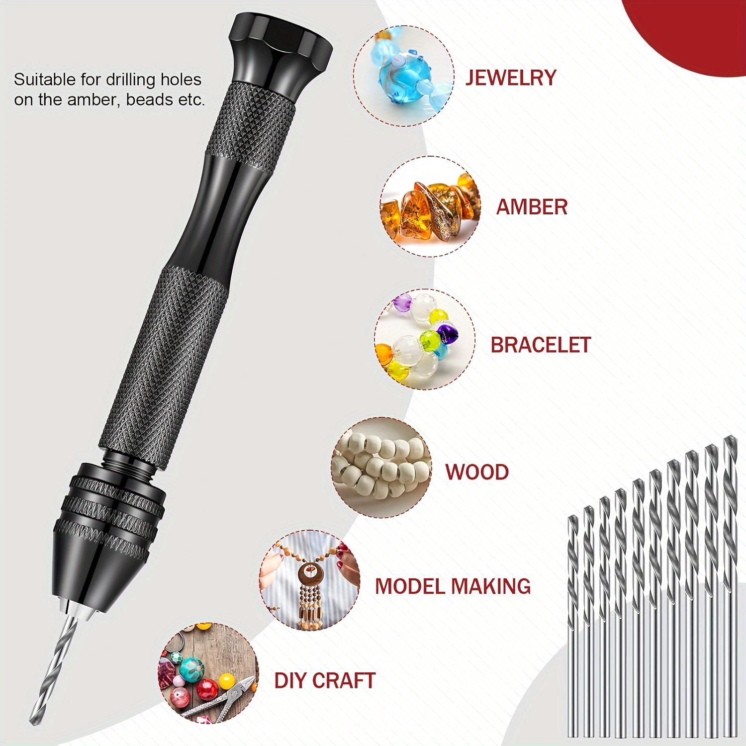 59 Pieces Hand Drill Bits Jewelry Casting Tools Kit Includes 49 Pieces Micro Twist Drill Bits and 10 Pieces Tungsten Carbide PCB Rotary Tools for Resin Polymer Wood Craft DIY Jewelry Making Engraving