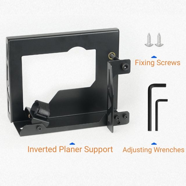 1pc Flip Planer Stand- Electric Planer Inverted Bracket, Woodworking Planing Support Practical Household Flip Mount Tool Steel- Rack