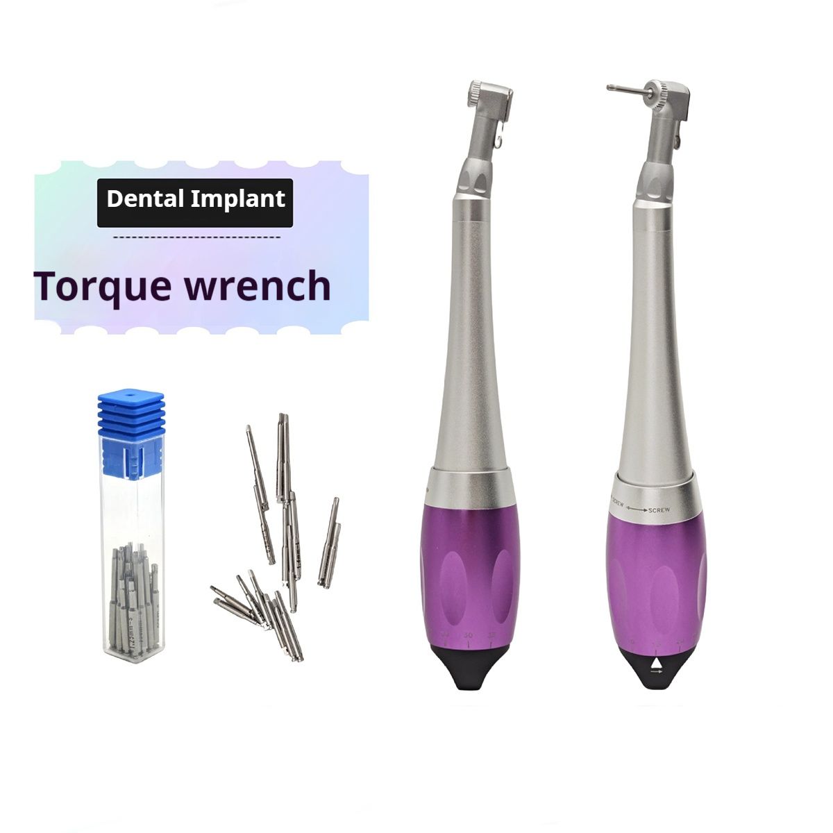16pcs Dental Implan Ttool Adjustable Universal Implant Torque Wrench 5N-35N Drivers 2.35mm Latch Type Bits Contra Angle