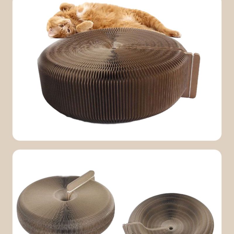 Pet Cat Scratcher Lounge Bed Collapsible Folding Corrugated Paper Deformed Cat Scratch Board For Cat Bed Mat Kitten Toy Pet Supply