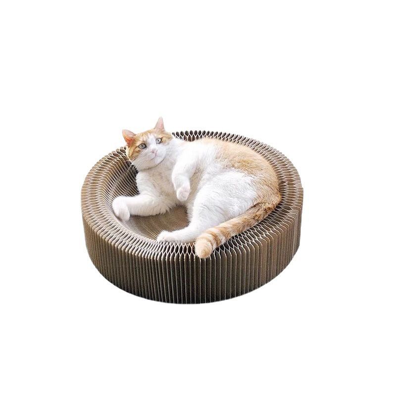 Pet Cat Scratcher Lounge Bed Collapsible Folding Corrugated Paper Deformed Cat Scratch Board For Cat Bed Mat Kitten Toy Pet Supply