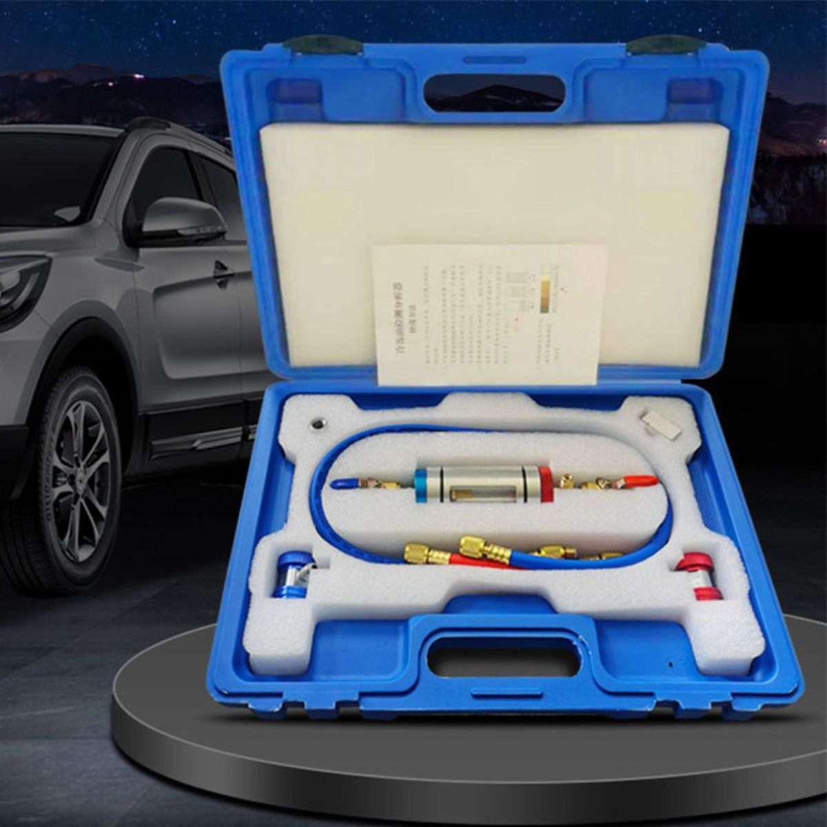1pc Car A/C Refrigerant Filler Refrigerant Oil Regulator Automotive Air Conditioning Refrigerant Oil Analyzer
