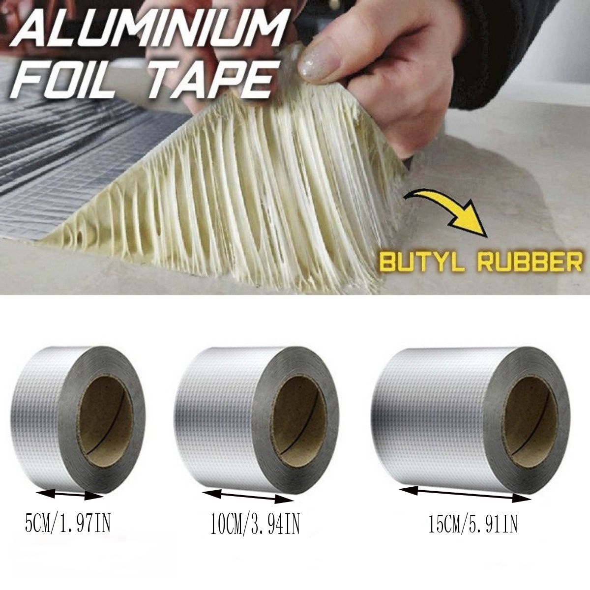 1pc 10cm X 5m/15cm X 5m/5cm X 3m/5cm X 5m Roof Crack Self-adhesive Waterproof Membrane Color Steel Tile Strong Waterproof Patching Material High Temperature Resistant Tape