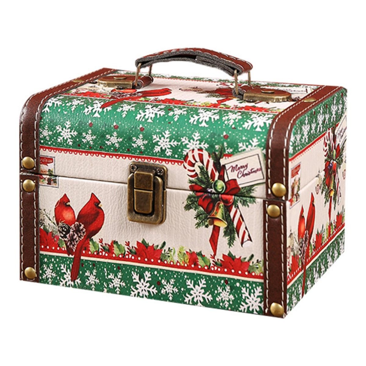 1pc New Christmas Handheld Storage Box Home Living Room Bedroom Candy Sundry Organizing Christmas Gift Wrapping Box