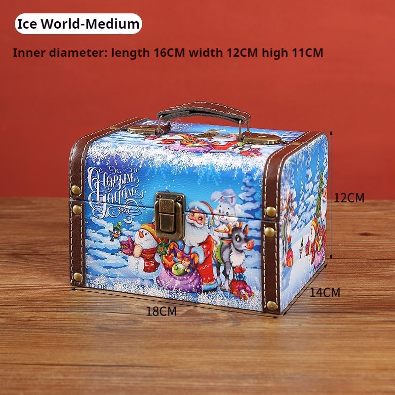 1pc New Christmas Handheld Storage Box Home Living Room Bedroom Candy Sundry Organizing Christmas Gift Wrapping Box