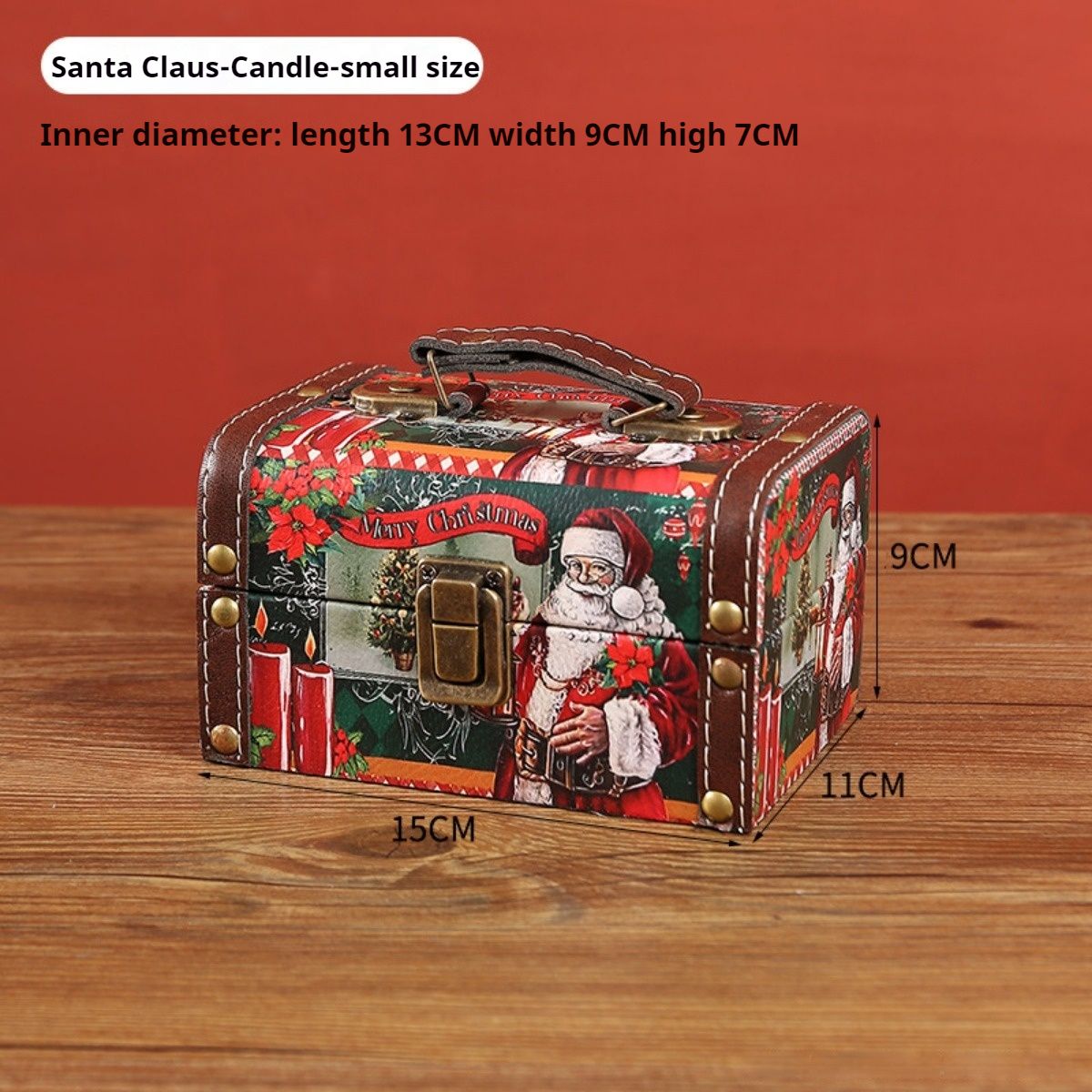 1pc New Christmas Handheld Storage Box Home Living Room Bedroom Candy Sundry Organizing Christmas Gift Wrapping Box