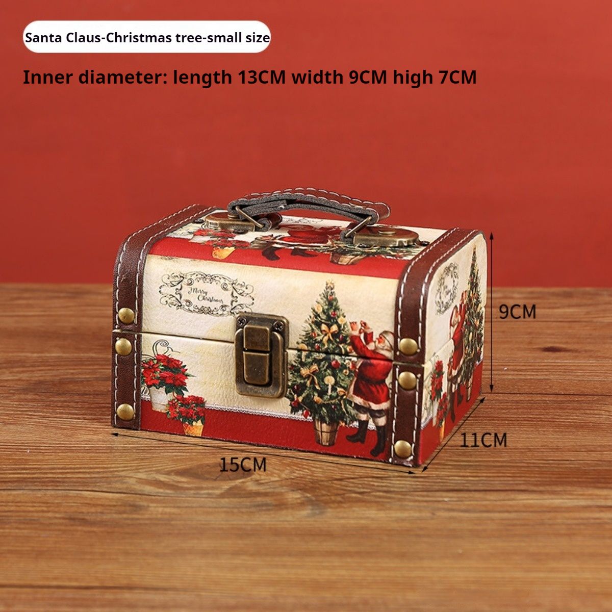 1pc New Christmas Handheld Storage Box Home Living Room Bedroom Candy Sundry Organizing Christmas Gift Wrapping Box