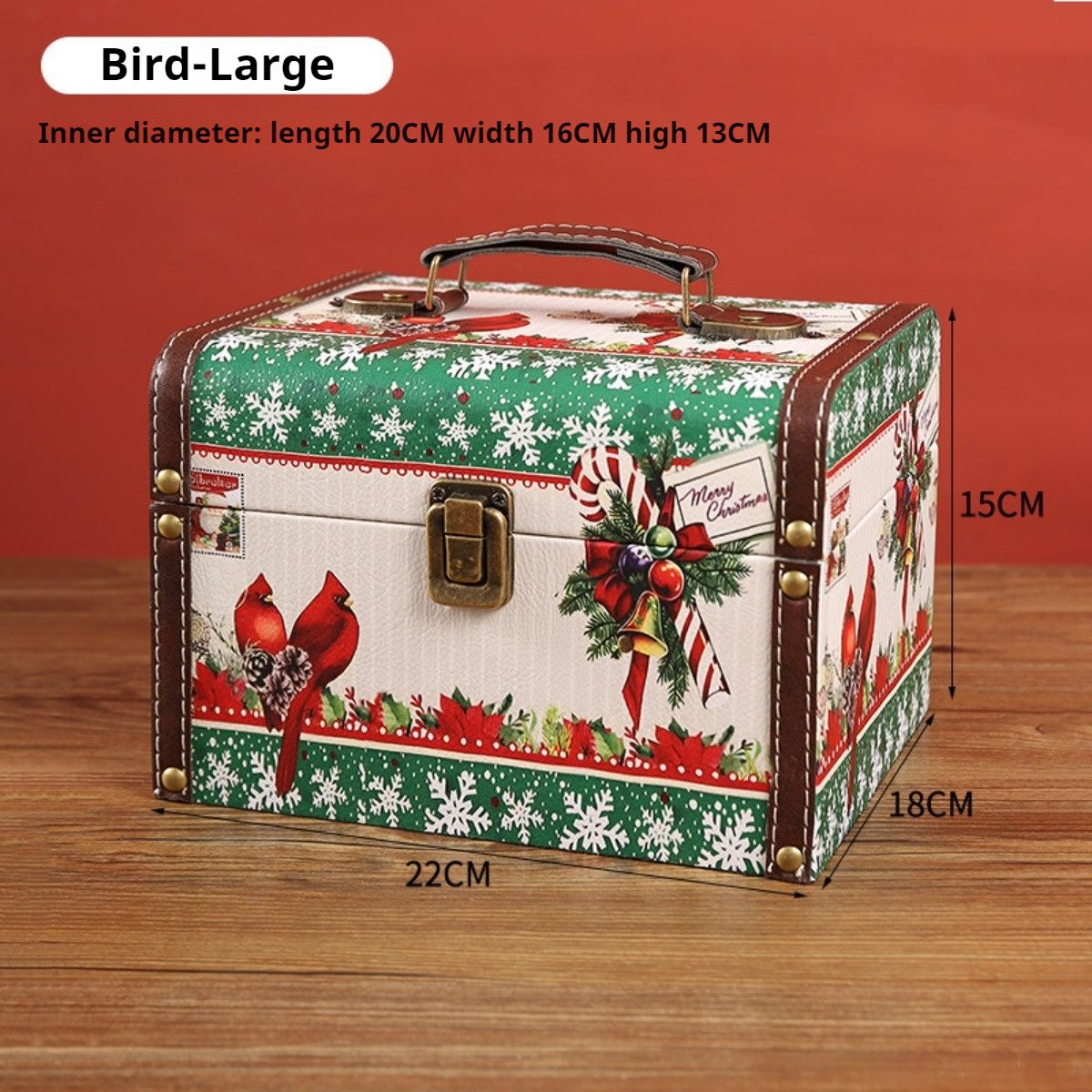 1pc New Christmas Handheld Storage Box Home Living Room Bedroom Candy Sundry Organizing Christmas Gift Wrapping Box