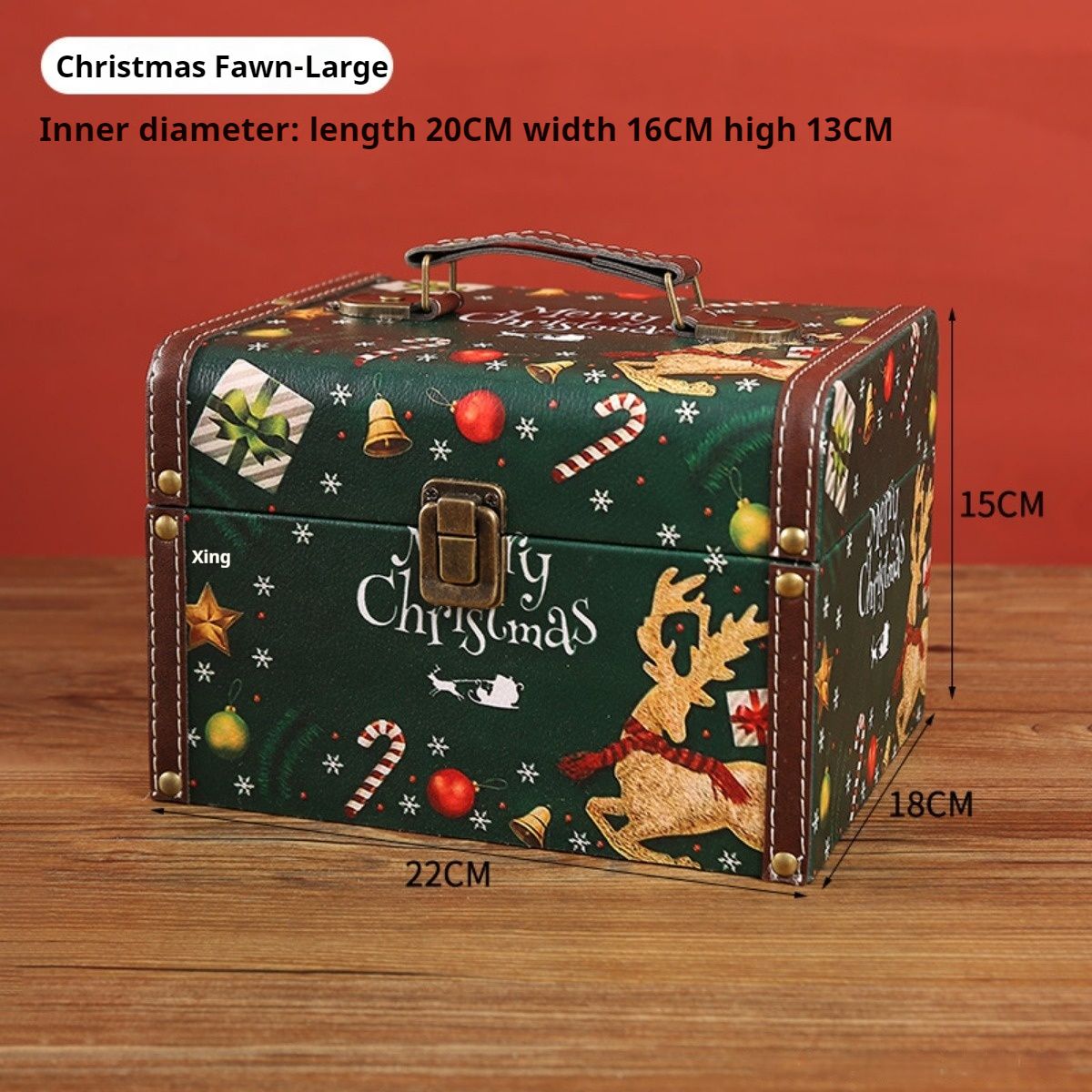 1pc New Christmas Handheld Storage Box Home Living Room Bedroom Candy Sundry Organizing Christmas Gift Wrapping Box