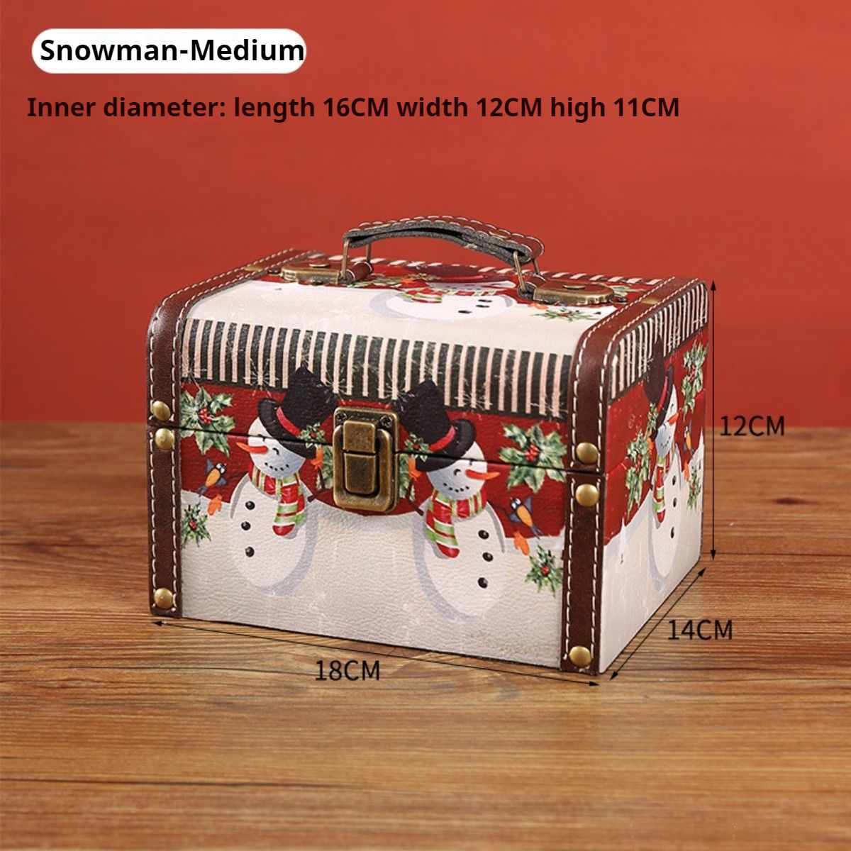 1pc New Christmas Handheld Storage Box Home Living Room Bedroom Candy Sundry Organizing Christmas Gift Wrapping Box