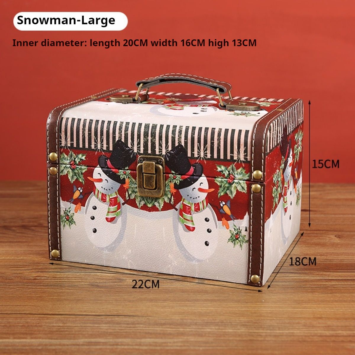 1pc New Christmas Handheld Storage Box Home Living Room Bedroom Candy Sundry Organizing Christmas Gift Wrapping Box