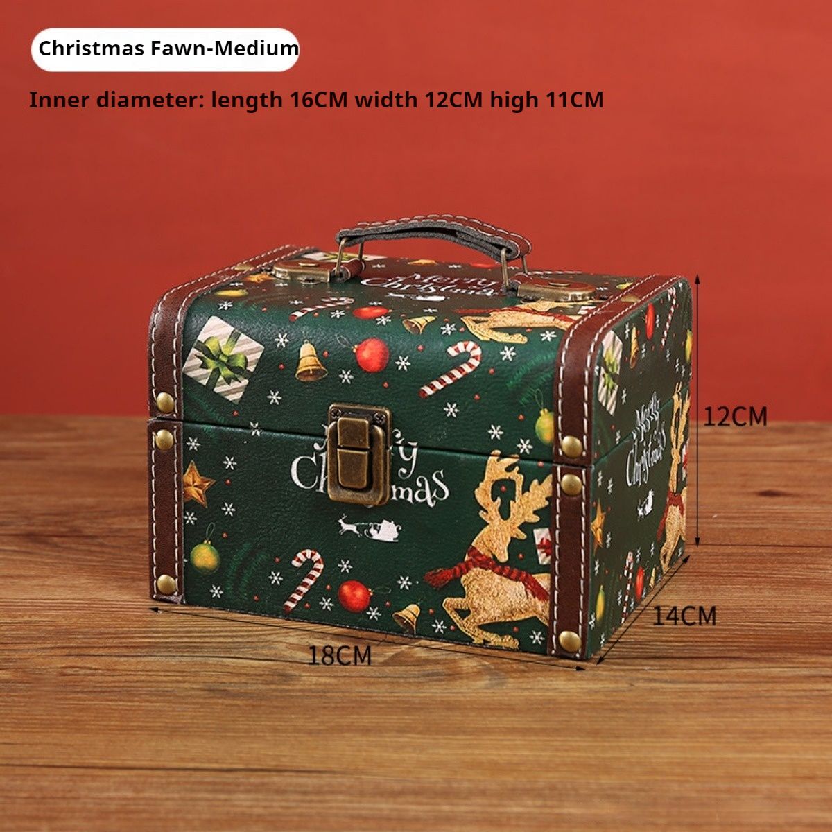 1pc New Christmas Handheld Storage Box Home Living Room Bedroom Candy Sundry Organizing Christmas Gift Wrapping Box