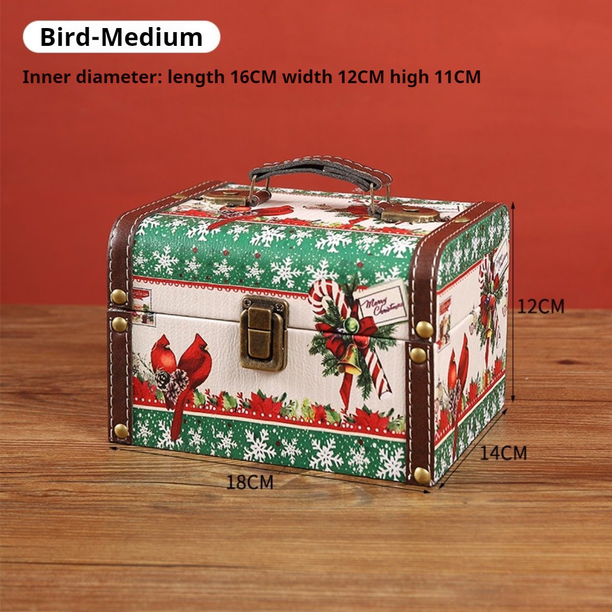 1pc New Christmas Handheld Storage Box Home Living Room Bedroom Candy Sundry Organizing Christmas Gift Wrapping Box