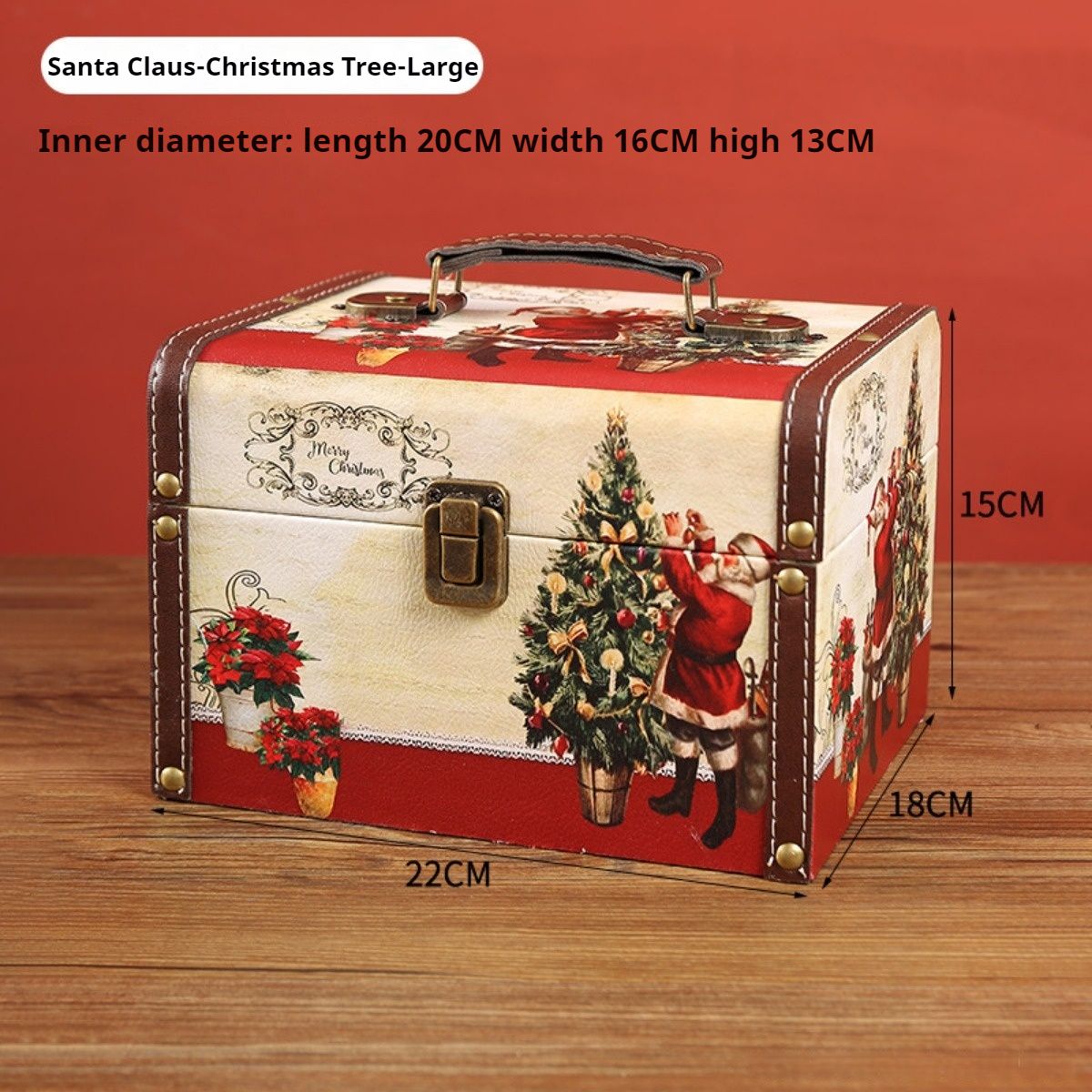 1pc New Christmas Handheld Storage Box Home Living Room Bedroom Candy Sundry Organizing Christmas Gift Wrapping Box