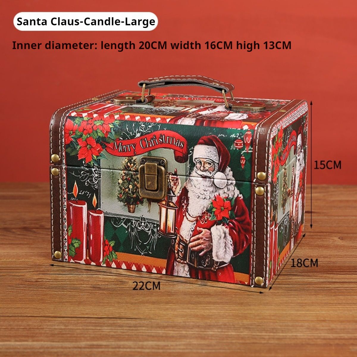 1pc New Christmas Handheld Storage Box Home Living Room Bedroom Candy Sundry Organizing Christmas Gift Wrapping Box