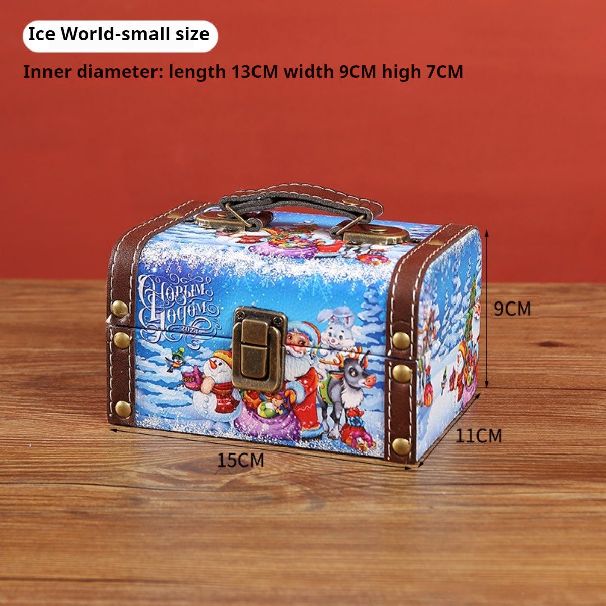 1pc New Christmas Handheld Storage Box Home Living Room Bedroom Candy Sundry Organizing Christmas Gift Wrapping Box