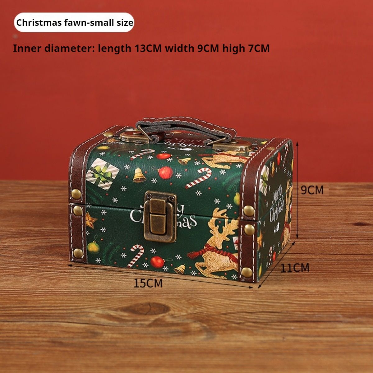 1pc New Christmas Handheld Storage Box Home Living Room Bedroom Candy Sundry Organizing Christmas Gift Wrapping Box