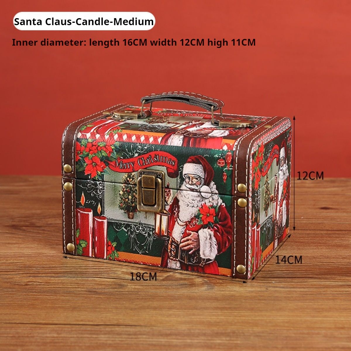 1pc New Christmas Handheld Storage Box Home Living Room Bedroom Candy Sundry Organizing Christmas Gift Wrapping Box