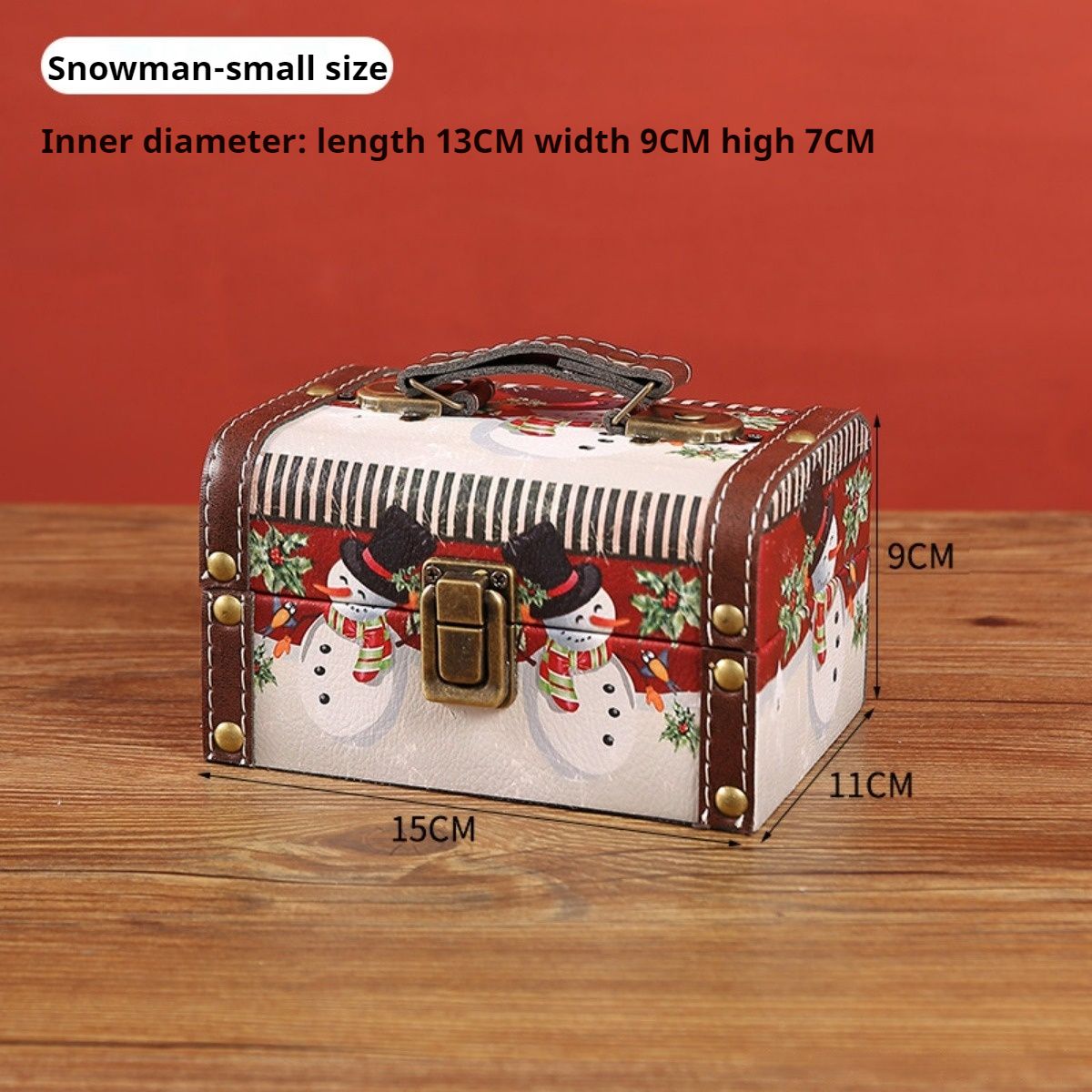 1pc New Christmas Handheld Storage Box Home Living Room Bedroom Candy Sundry Organizing Christmas Gift Wrapping Box