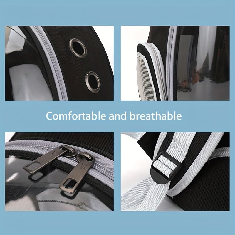 Breathable Transparent Space Capsule Cat Backpack – Durable Acrylic Pet Carrier with Zippered Access