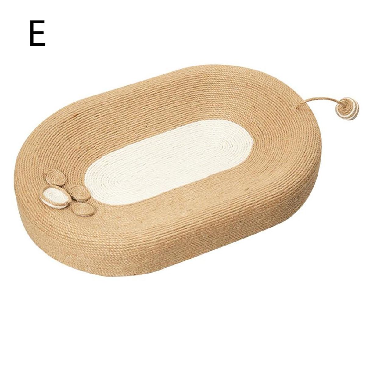 Oval Cat Scratcher Pads 100% Sisal/Cloth Cat Scratching Board Kitten Bed Nest Chew Toy Bite Sharpen Nails Tool Pet Supply
