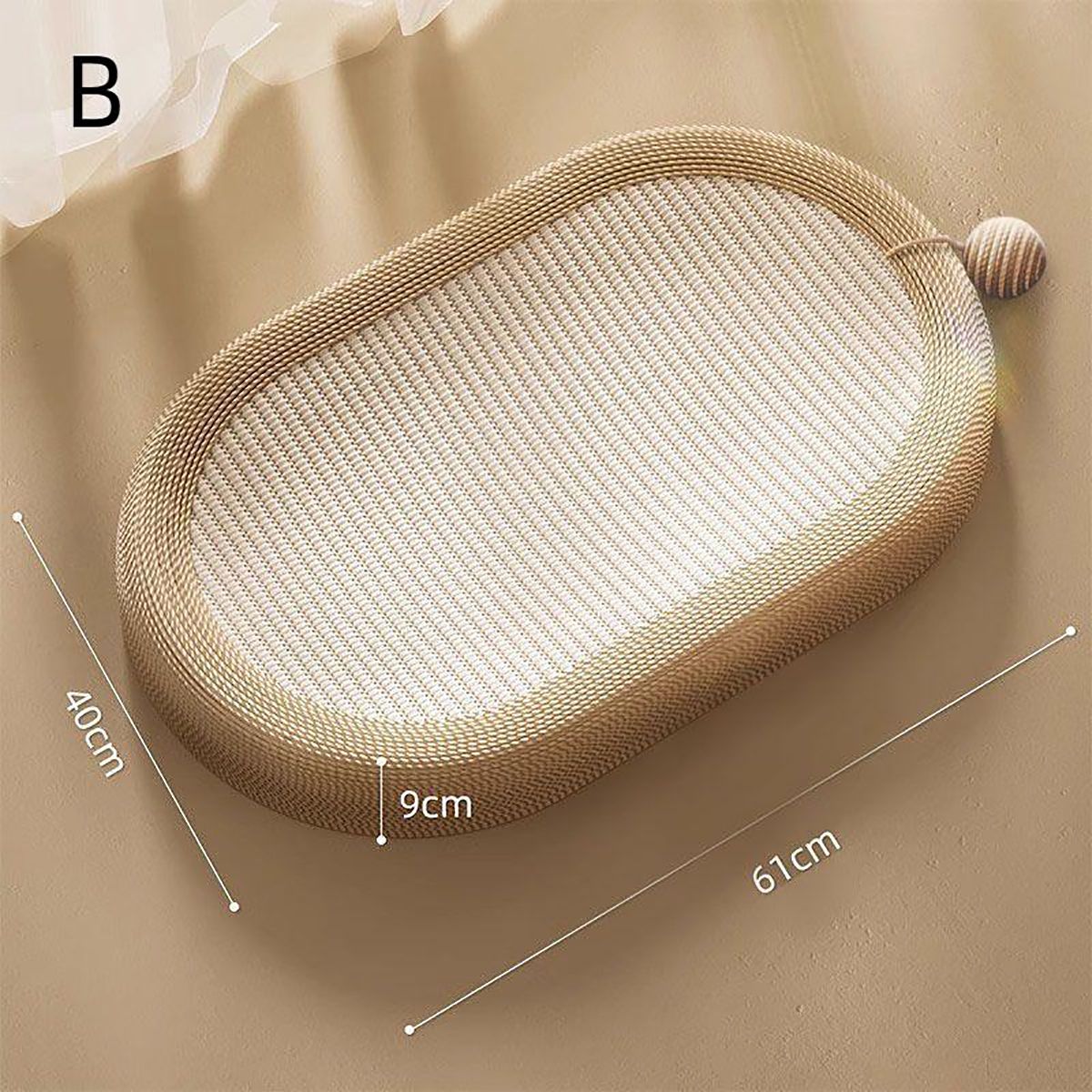 Oval Cat Scratcher Pads 100% Sisal/Cloth Cat Scratching Board Kitten Bed Nest Chew Toy Bite Sharpen Nails Tool Pet Supply