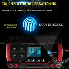 Car Battery Repair Machine 12V/24V Power Battery Charger with LCD Display (EU plug)