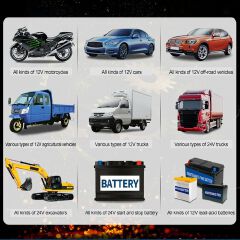 Car Battery Repair Machine 12V/24V Power Battery Charger with LCD Display (EU plug)
