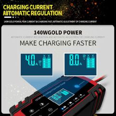 Car Battery Repair Machine 12V/24V Power Battery Charger with LCD Display (EU plug)