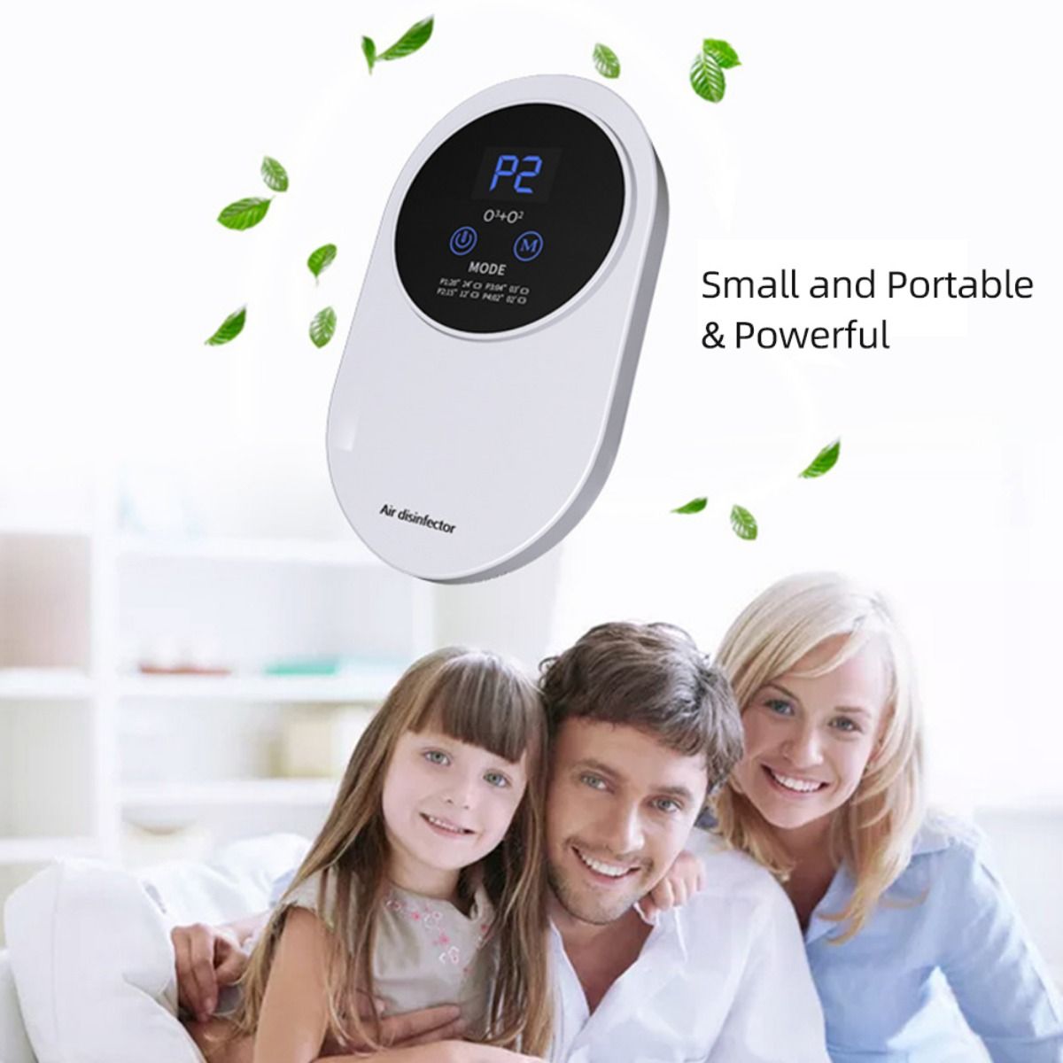 1pc Mini Air Purifier for Home 100mg/h Ozone Generator Negative Ion Air Ionizer Pet Toilet Kitchen Deodorizer Car Air Freshener