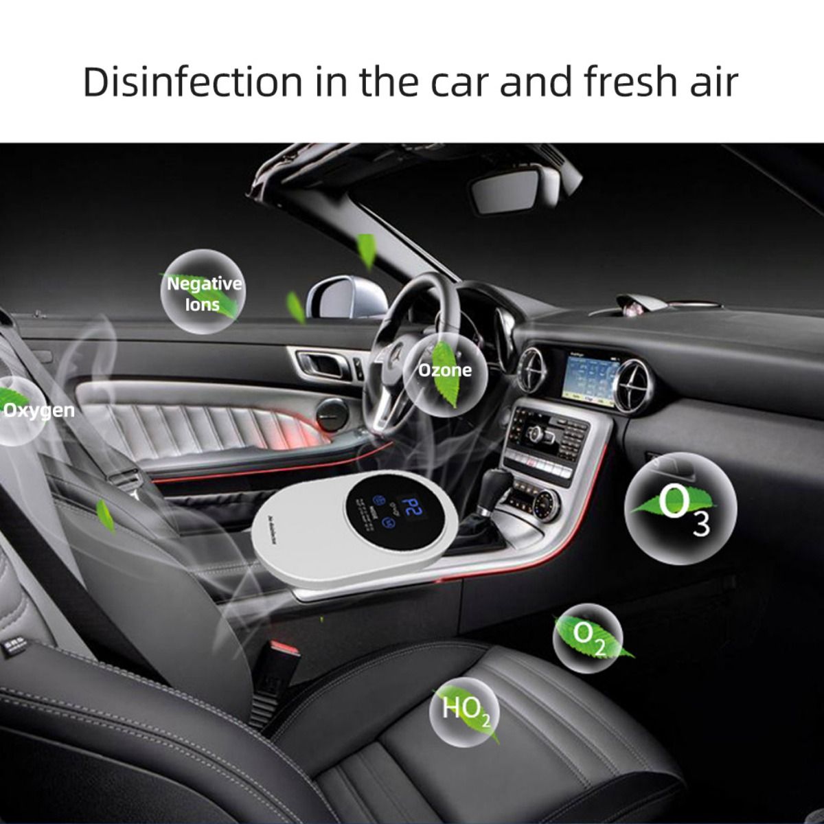 1pc Mini Air Purifier for Home 100mg/h Ozone Generator Negative Ion Air Ionizer Pet Toilet Kitchen Deodorizer Car Air Freshener