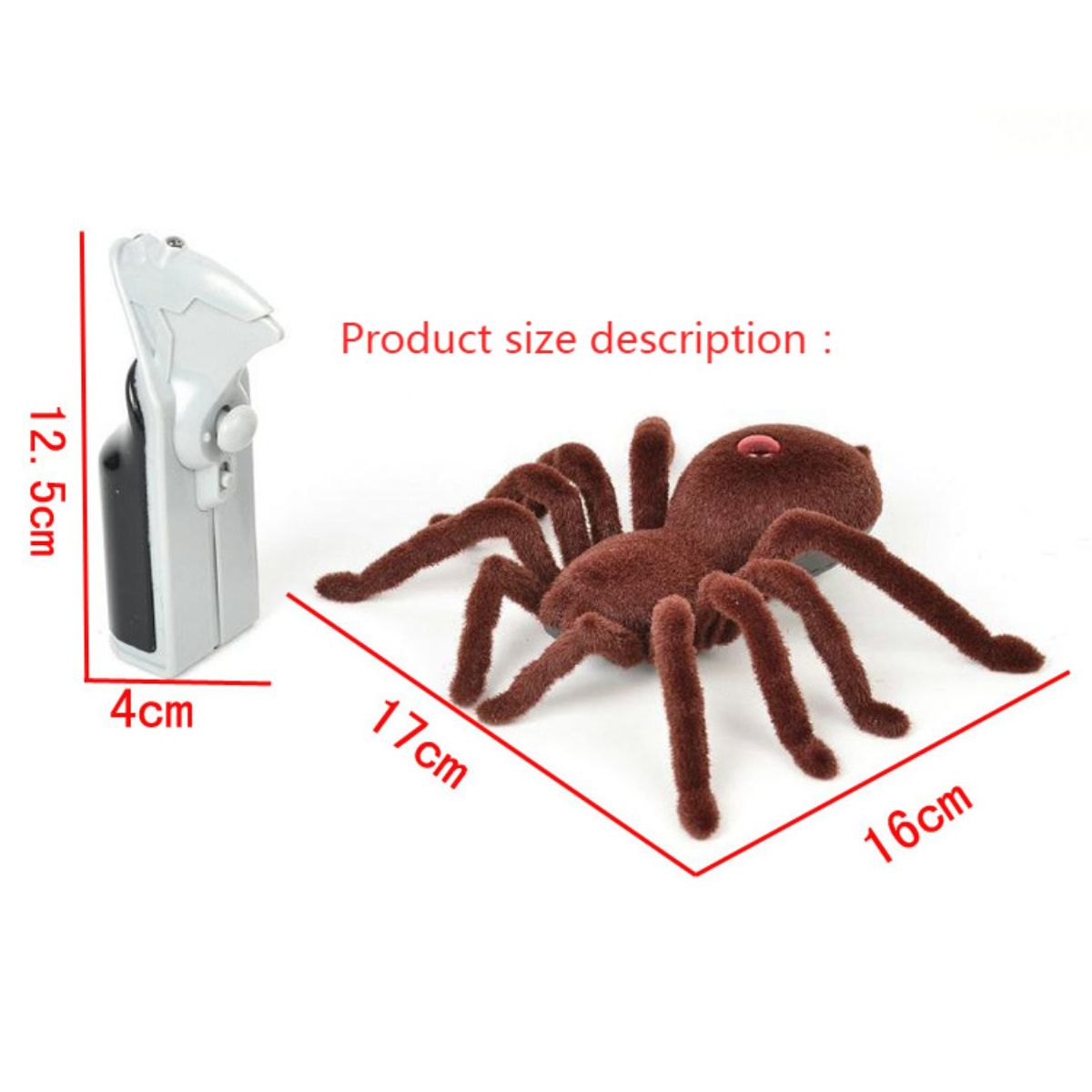 1pc [Funny] Prank Trick Toy Infrared Remote Control Flash Spider Animal Toy Electronic Pets RC Simulation Luminous Tarantula Model