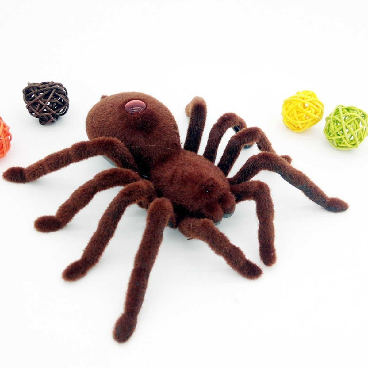 1pc [Funny] Prank Trick Toy Infrared Remote Control Flash Spider Animal Toy Electronic Pets RC Simulation Luminous Tarantula Model