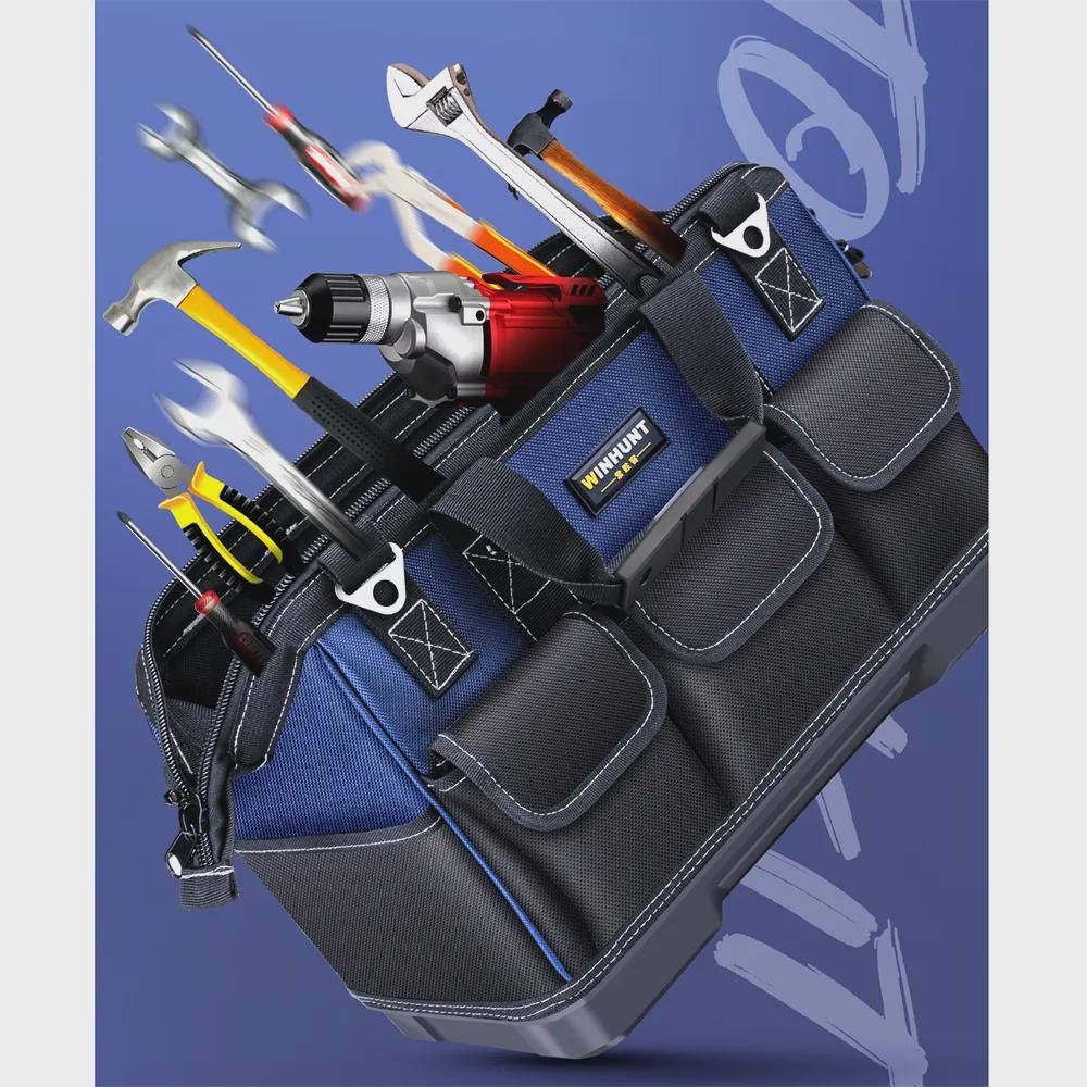 Large Electrician Tool Bag Organizer Heavy Duty Tool Pouch Bag Waterproof Anti-Fall Storage Bag with Multi Pockets