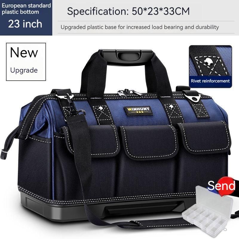Large Electrician Tool Bag Organizer Heavy Duty Tool Pouch Bag Waterproof Anti-Fall Storage Bag with Multi Pockets