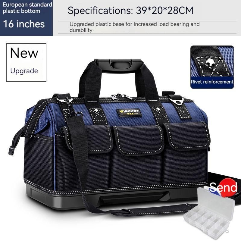 Large Electrician Tool Bag Organizer Heavy Duty Tool Pouch Bag Waterproof Anti-Fall Storage Bag with Multi Pockets