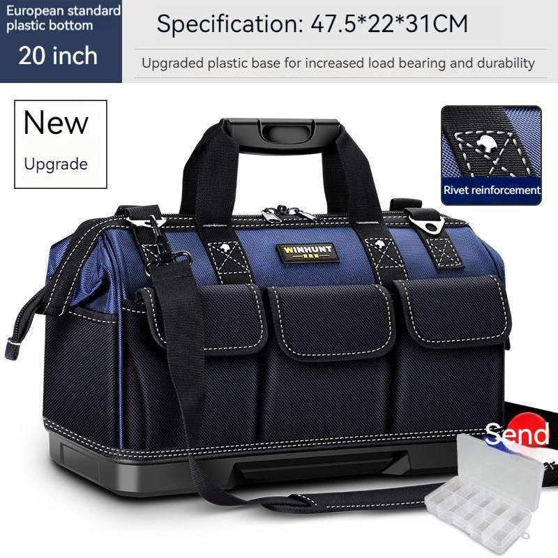 Large Electrician Tool Bag Organizer Heavy Duty Tool Pouch Bag Waterproof Anti-Fall Storage Bag with Multi Pockets