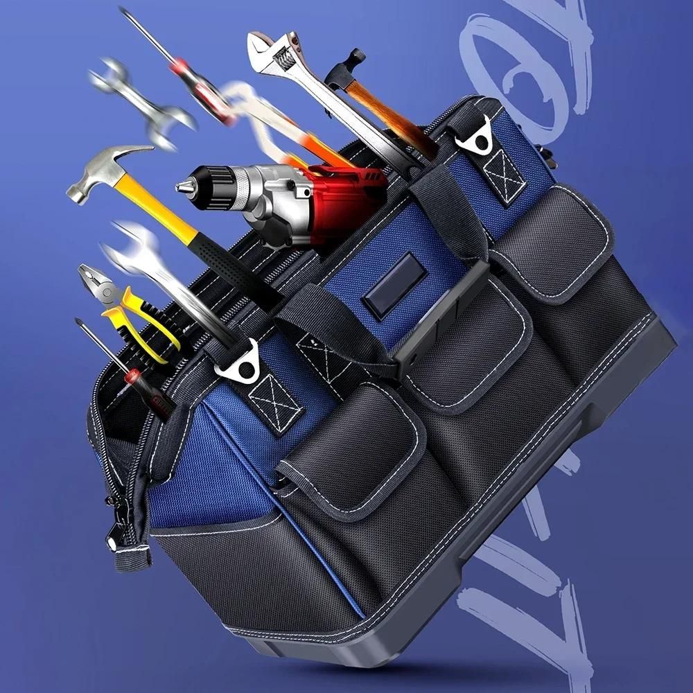 Large Electrician Tool Bag Organizer Heavy Duty Tool Pouch Bag Waterproof Anti-Fall Storage Bag with Multi Pockets