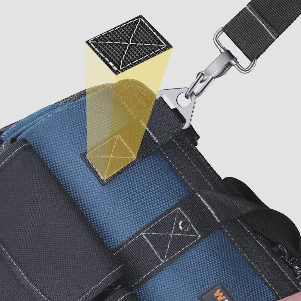 Large Electrician Tool Bag Organizer Heavy Duty Tool Pouch Bag Waterproof Anti-Fall Storage Bag with Multi Pockets