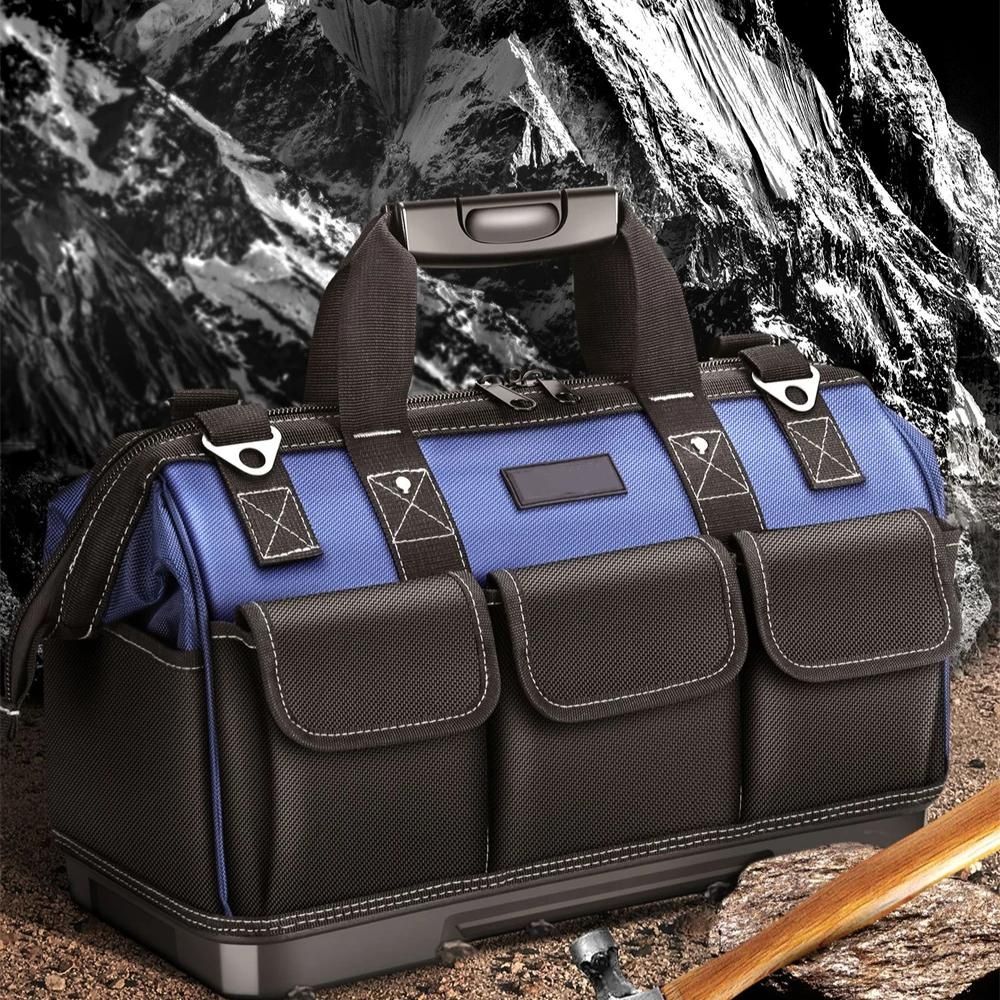 Large Electrician Tool Bag Organizer Heavy Duty Tool Pouch Bag Waterproof Anti-Fall Storage Bag with Multi Pockets