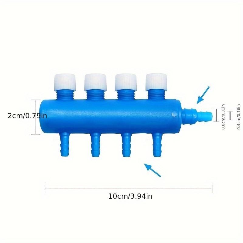 1pc Oxygen Pump, Aquarium Equipment, Fish Tank Oxygen Pump Splitter With Valve, Easy To Adjust, 3/4/6/8 Heads Air Separator, Multi-head Fish Tank Air Separator
