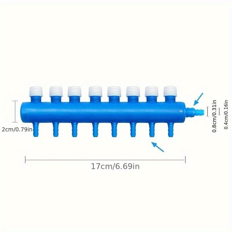 1pc Oxygen Pump, Aquarium Equipment, Fish Tank Oxygen Pump Splitter With Valve, Easy To Adjust, 3/4/6/8 Heads Air Separator, Multi-head Fish Tank Air Separator
