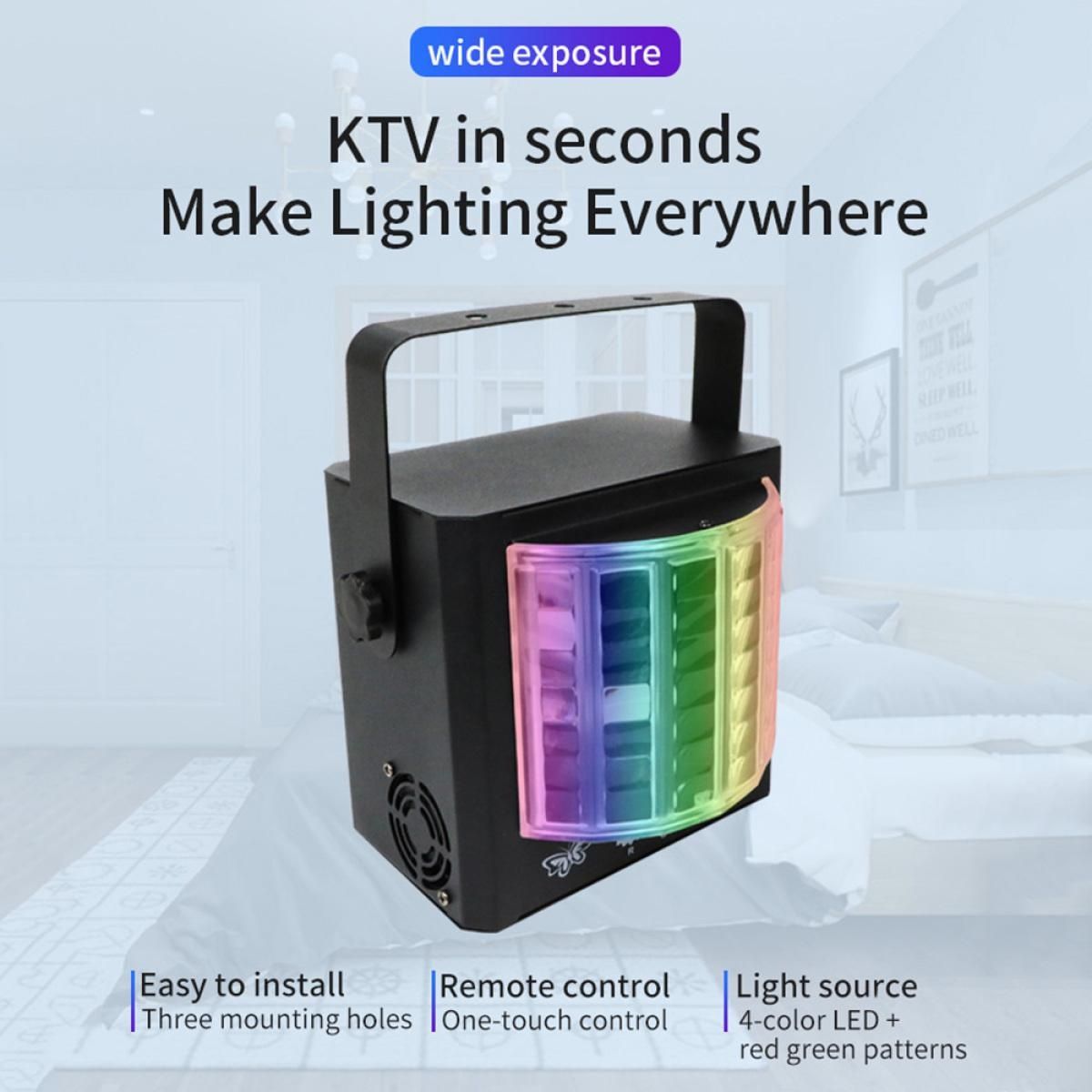 Party Lights DJ Disco Ball Light Pattern Projector Sound Activated Dance Birthday Bar Karaoke Christmas Wedding Decoration