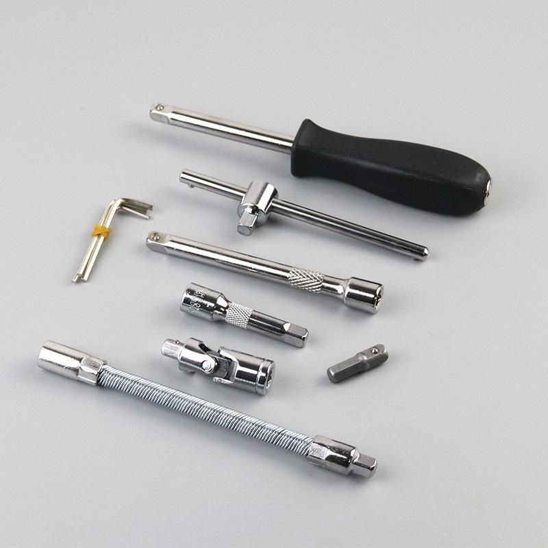46pcs Car Repair Tool Set,1/4-Inch Socket Set,Ratchet Torque Wrench,Combo Tools Kit,Auto Repairing Tool Set.